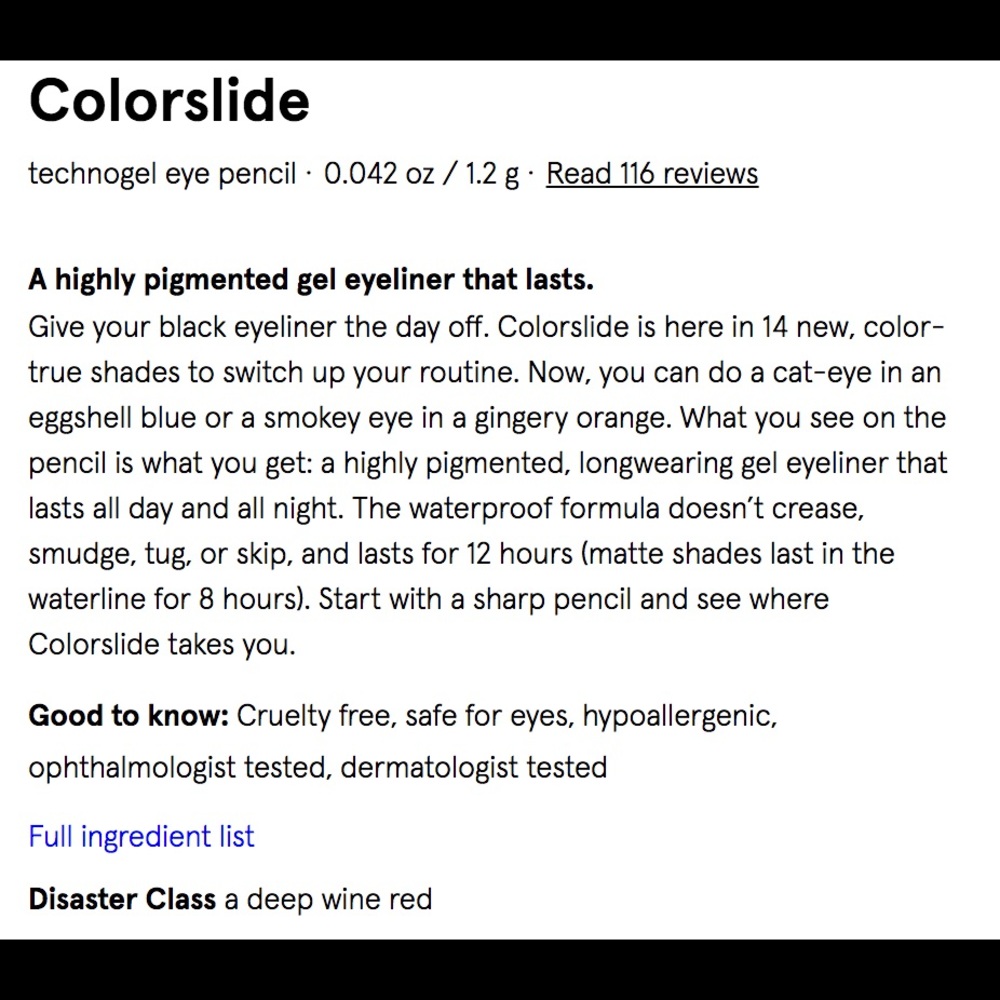 NWT Glossier Waterproof Eyeliner in Disaster Class - Picture 5 of 6